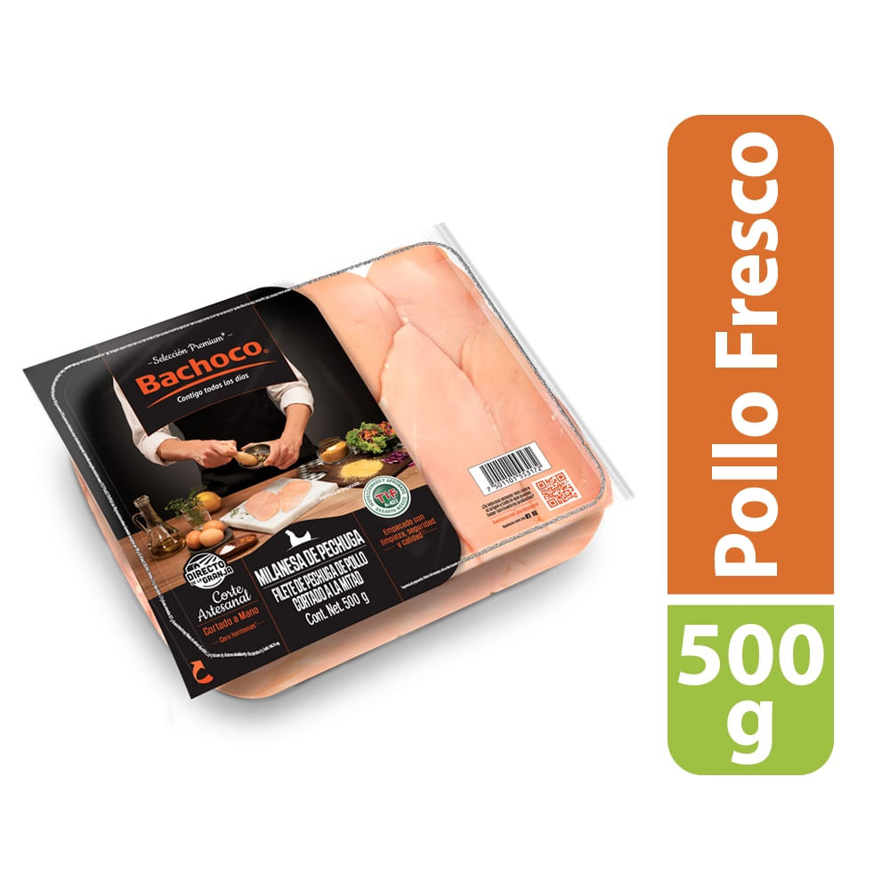 Milanesa Natural De Pechuga De Pollo 500 G