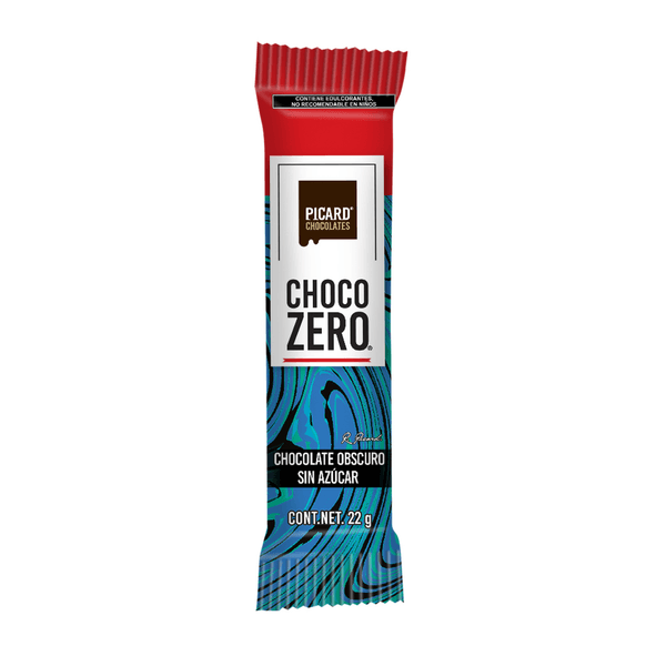 Barra De Chocolate Obscuro Sin Azúcar 22 G