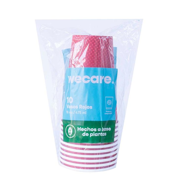 Vasos Compostables 16 Oz De Papel 10 Pz