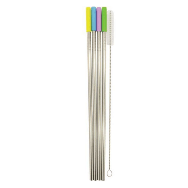 Stainless Steel Straws Set + Cleaning Brush (Stra 1 Pz