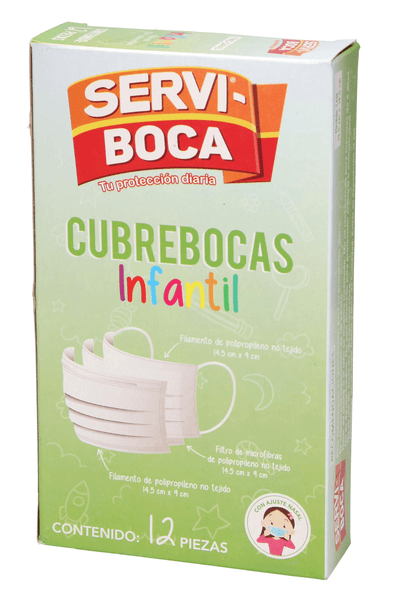 Cubrebocas Infantil 12 Pz