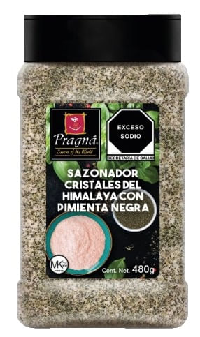 Sal Del Himalaya Con Pimienta Negra Molida 480 G