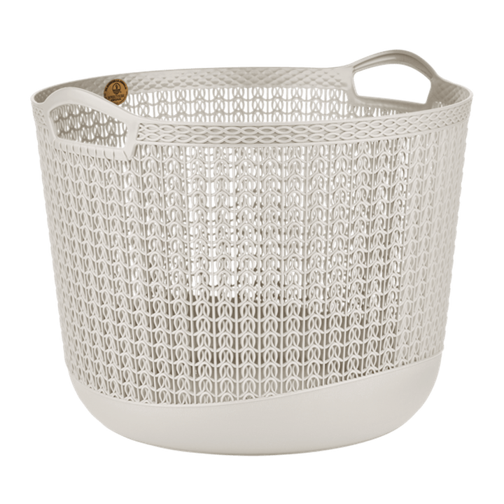 Plásticos La Ardilla Canasta Redonda Mitril Color Niebla Blanco 1 Pz