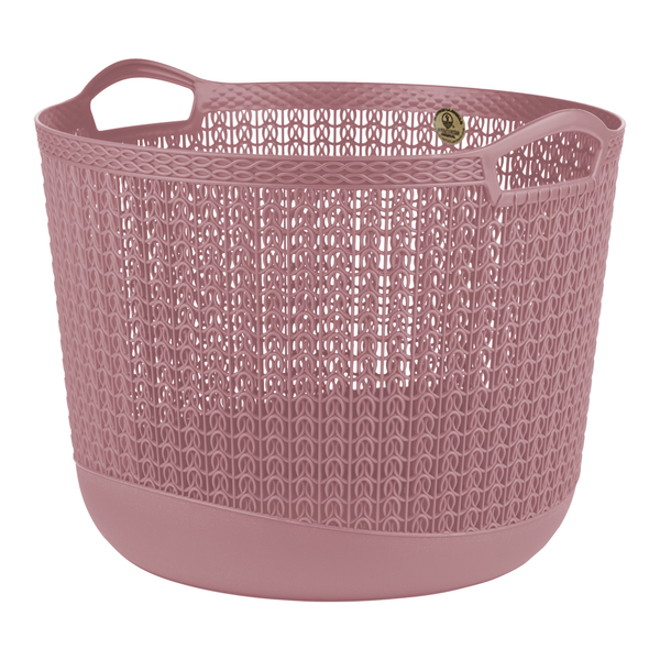 Plásticos La Ardilla Canasta Redonda Mitril Color Magnolia Rosa 1 Pz