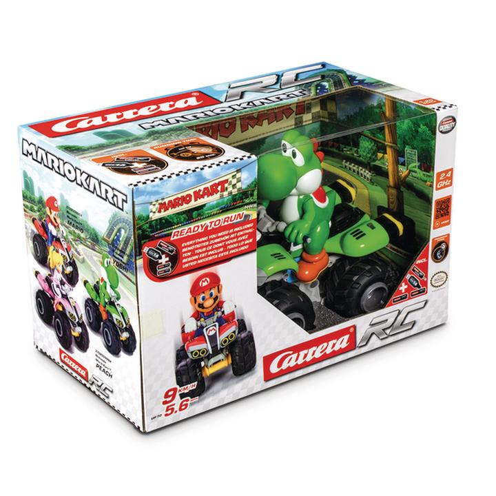 Carrera Carro A Control Remoto Rc Mario Kart Yoshi Quad 1 Pz