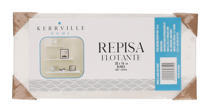 Repisa Flotante 30x14cm Blanca 1 Pz