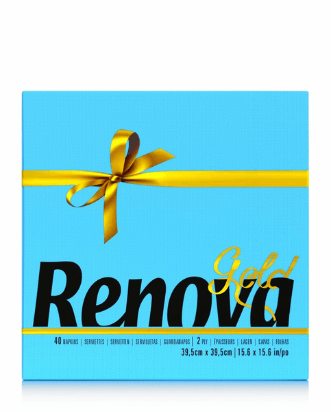 Servilletas Gold Azul 40 Hjs