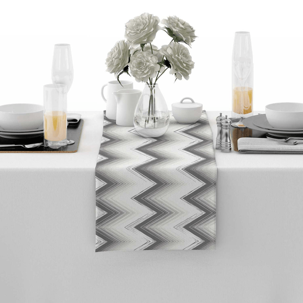 Camino De Mesa Loneta Pvc Gris 170x40cm 1 Pz
