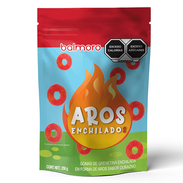 Balmoro Goma Enchilada Aros Sabor Durazno 250 G