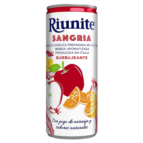 Vino Tinto Riunite Sangria Lata Sangiovese Lambrusco Ancellotta Merlot 250 Ml