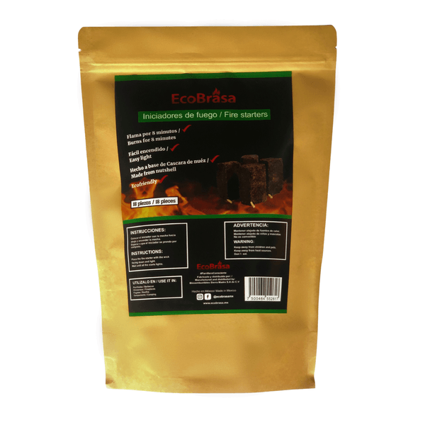 Ecobrasa Iniciador De Fuego Bolsa Con 18 Pz