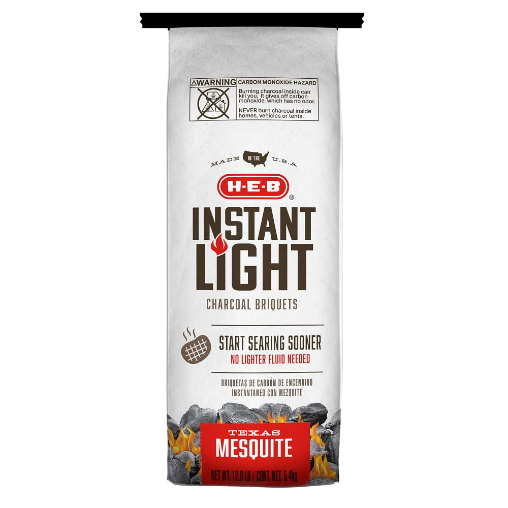 Heb Instant Light Briquetas De Carbón Mezquite Texas 3.6 Kg 1 Pz