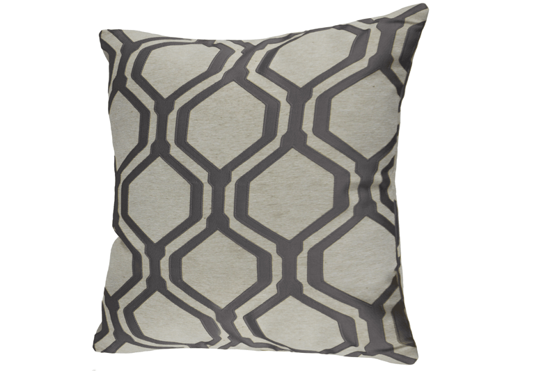 Cojin 20 Gris Oscuro Y Claro Hexagonos 1 Pz