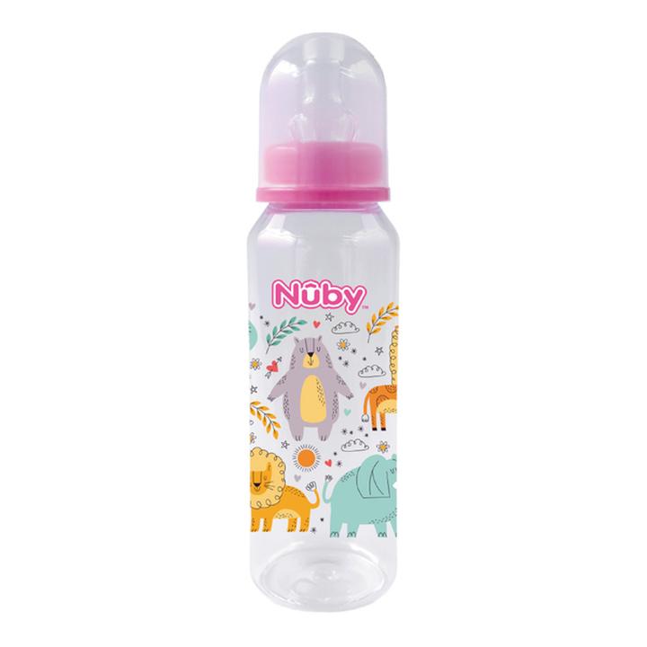 Biberón De Cuello Estándar Con Mamila Nubs Animals Nuby 9oz