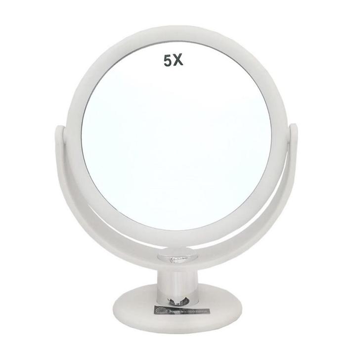Espejo Home Creations Aumento 5x Pedestal Blanco 1 Pz