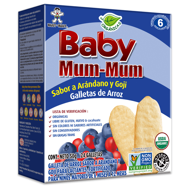 Baby Mum Mum Galletas De Arroz Bebes Arandano+6m 1 Cj