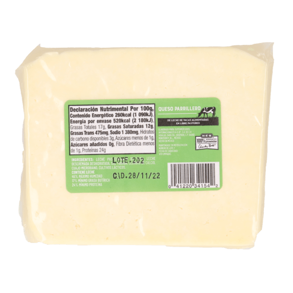 Heb Queso Parrillero Grass Fed 200 G