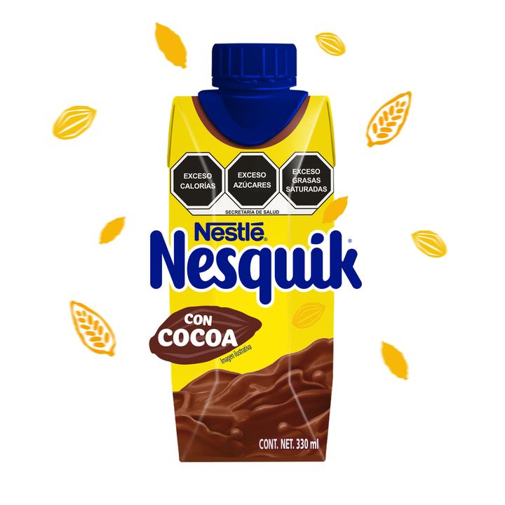 Leche Saborizada Nesquik Chocolate Lista Para Beber Envase De 330 Ml