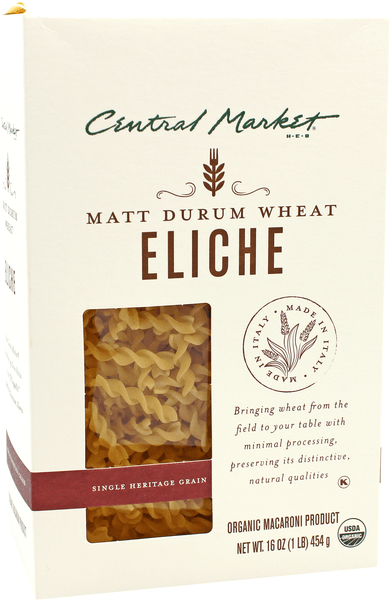 Central Market Pasta Eliche Organica 454 G