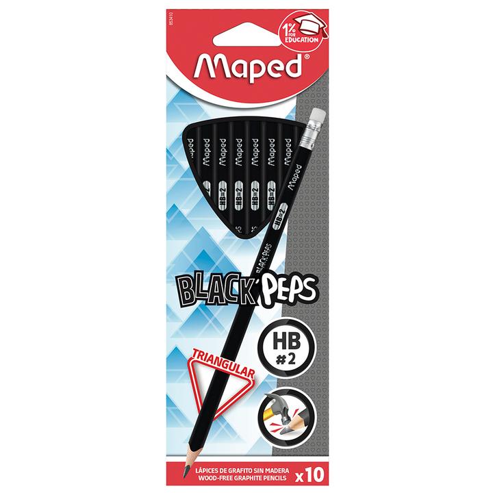 Maped Lapiz Graffito Plast Con Goma Hb 80.25 G