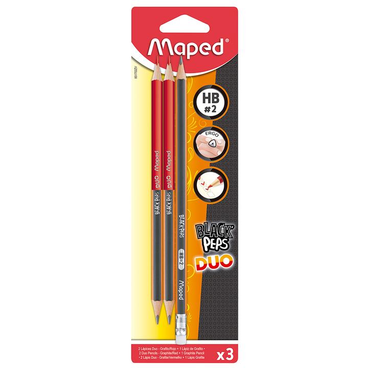 Lápices De Grafito Maped Blackpeps Duo Hb #2 Con 3 Pz