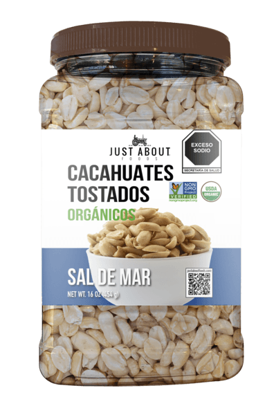 Cacahuates Tostados Salados Orgánicos 1.13 Kg
