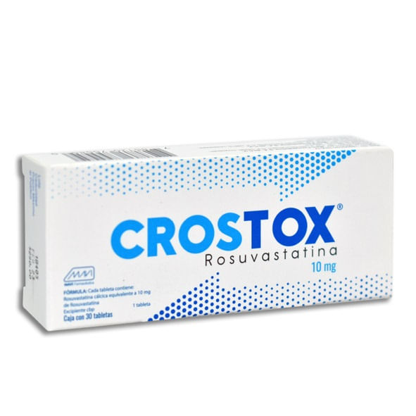 Crostox 10mg 30 Tab Rosuvastatina Gen 1 Pz