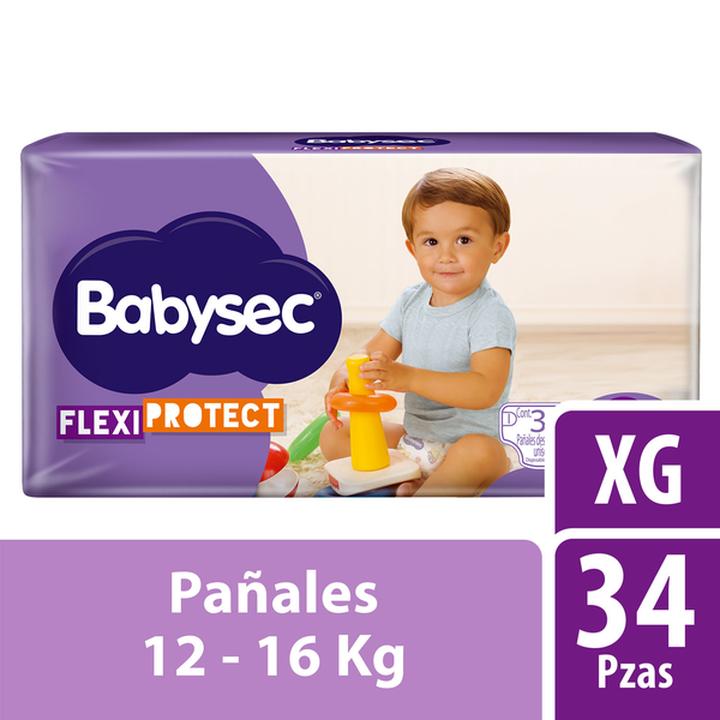 Babysec Pañal Flexi Protect X-Grande 34 Pz