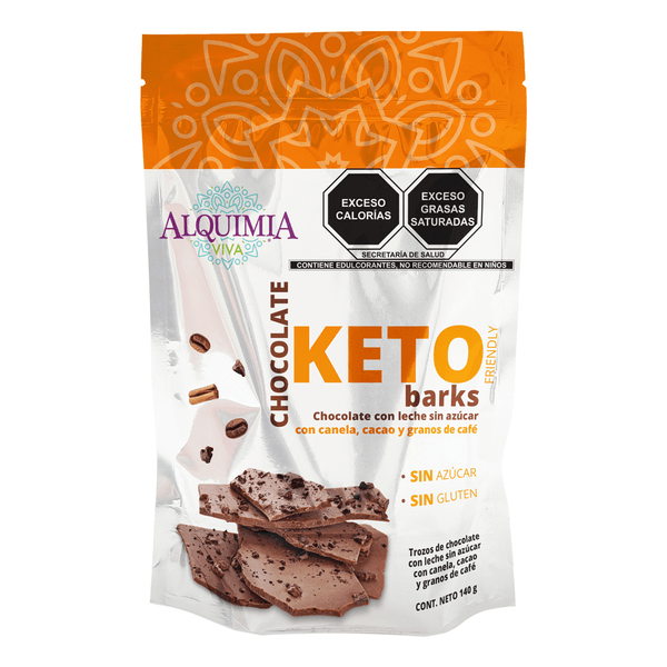 Alquimia Keto Barks Chocolate Con Leche 140 G