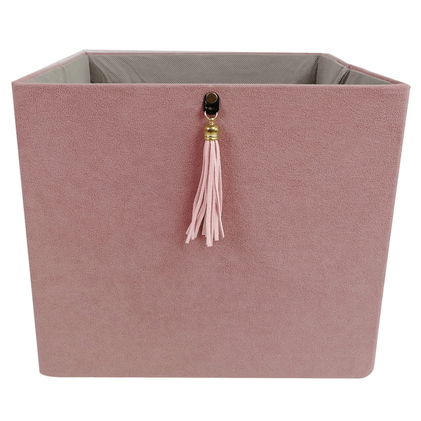 Caja Textil Para Almacenamiento Rosa 30 X 26.5 X 1 Pz