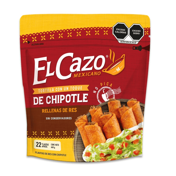 El Cazo Mexican Flautas Res Chipotle 660 G