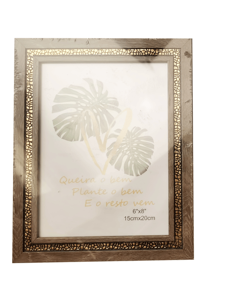 Portarretrato Con Piedras Dorado 15x20cm (6x8) 1 Pz