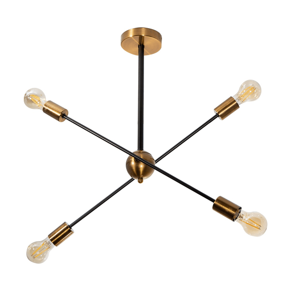 Lámpara Colgante Moderno Bronce Socket E27 4 Luce 1 Pz