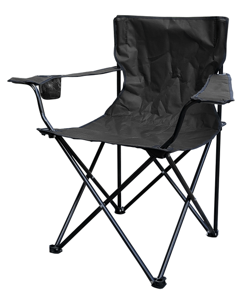 700636-Bk Foldable Camping Chair W/ Arms 1 Pz