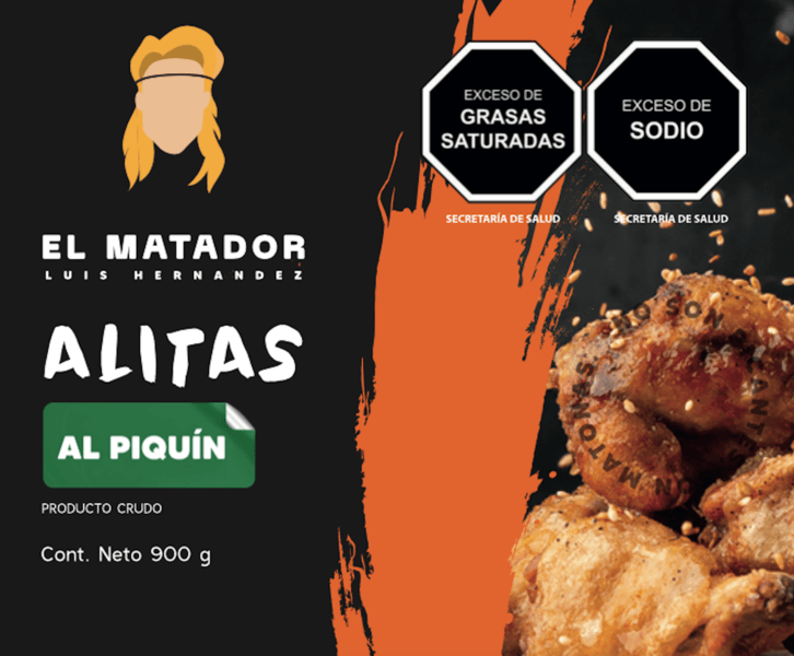 Rou Lang Comida Alitas Piquin 900 G