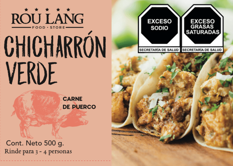 Rou Lang Comida Chicharron Salsa Verde 500 G