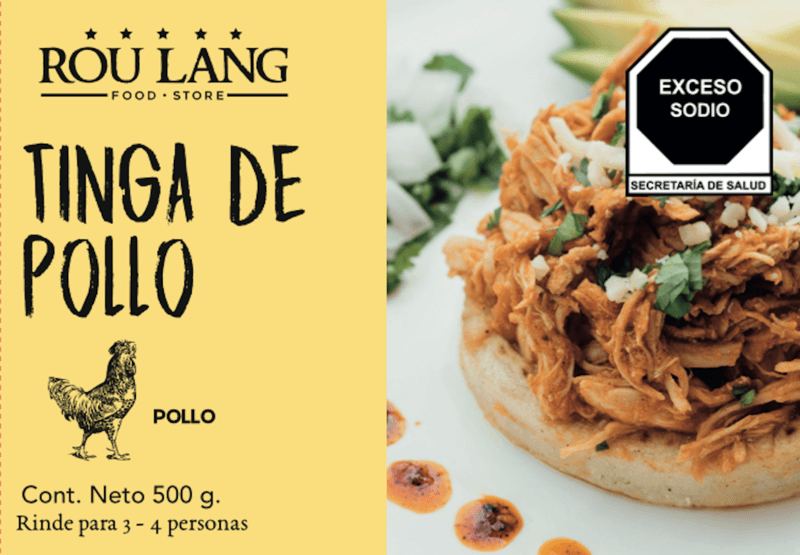 Rou Lang Comida Tinga Pollo 500 G