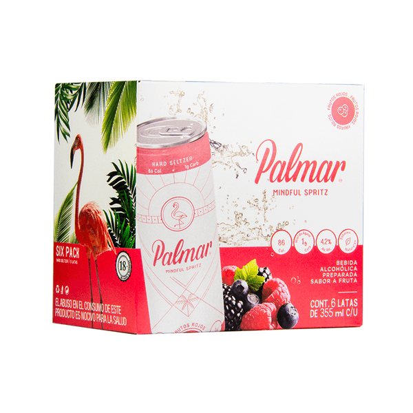 Hard Seltzer Palmar Sabor Frutos Rojos 4.2° 355 Ml