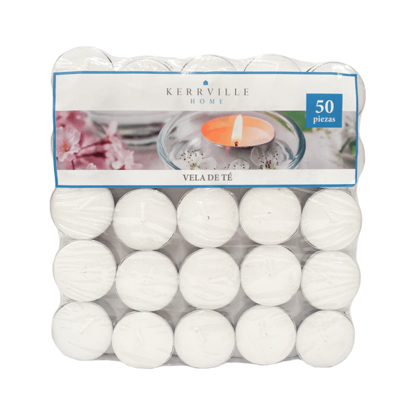Kerville Home Velas De Té Blanca 3 Cm Con 50 Pz