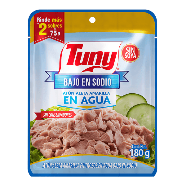 Tuny Atún Aleta Amarilla En Agua Bajo En Sodio 180 G