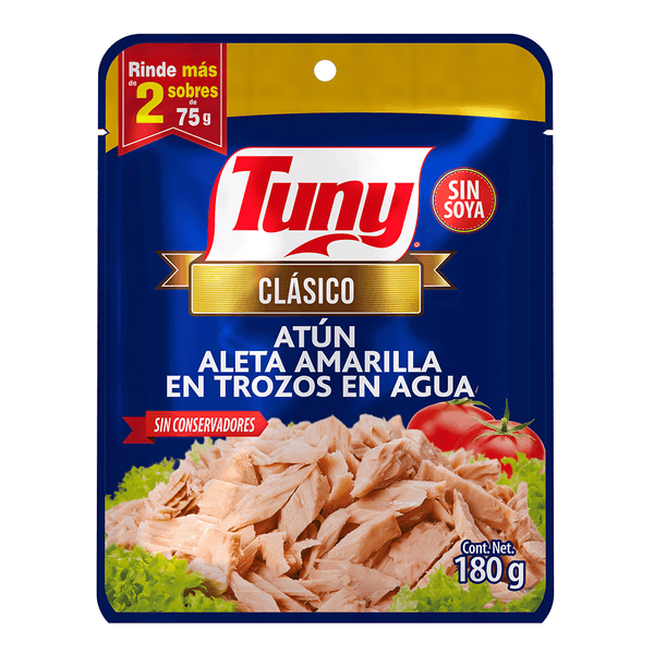 Tuny Atún Pouch Aleta Amarilla En Agua 180 G