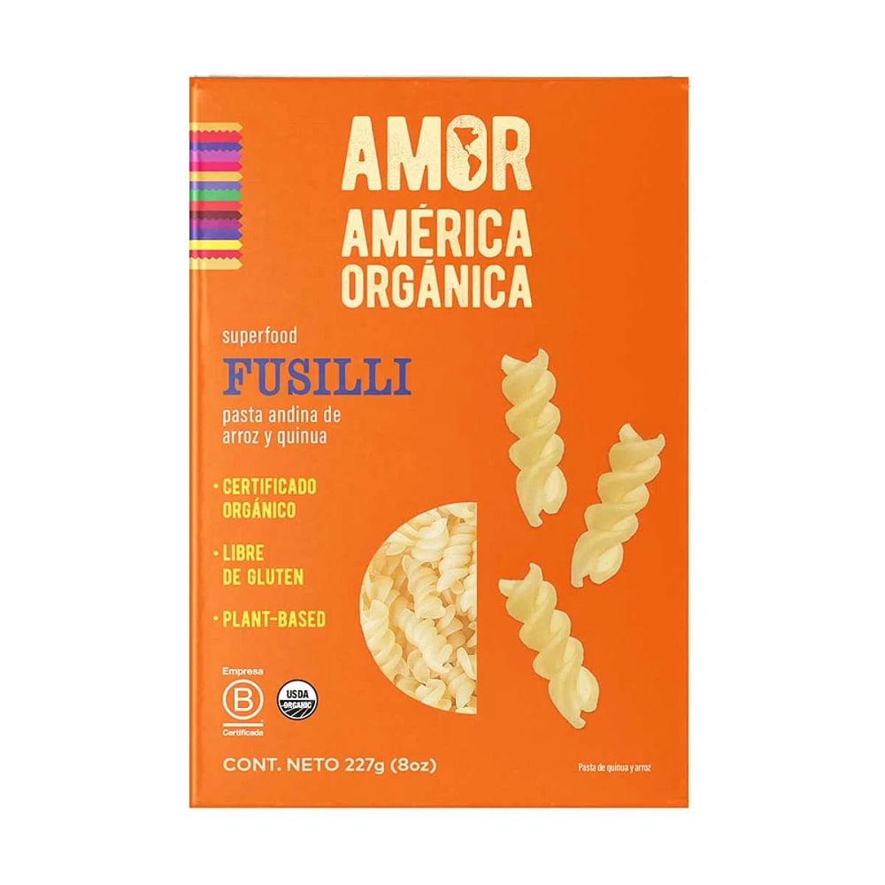 Amor Amor Pasta Fusilli Org S/Gluten 227g 227 G