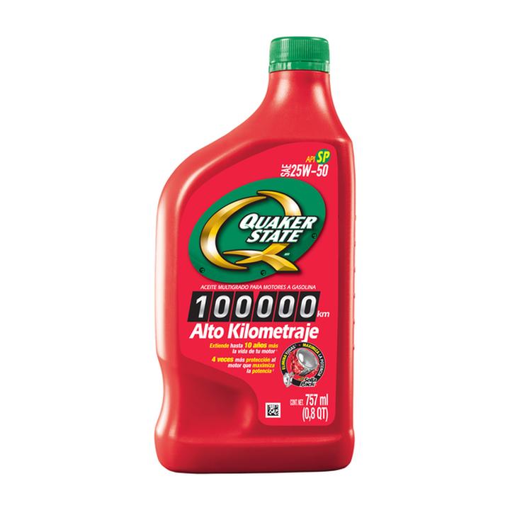 Aceite Para Motor Quaker State Alto Kilometraje Multigrano Sae 25w-50 Api Sp 757 Ml