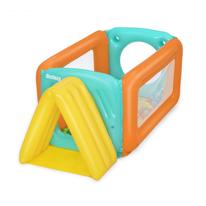 Juego Acuático Inflable Bestway Tunneltopia Con Túnel Y 25 Pelotas