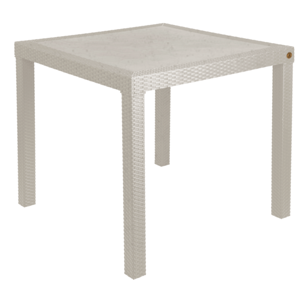 Plásticos La Ardilla Mesa Rattan Blanco Cantera 1 Pz