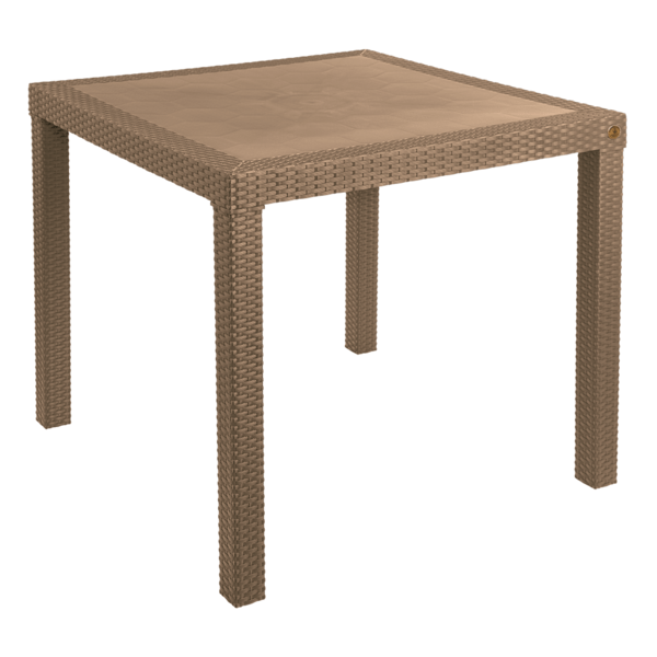 Plásticos La Ardilla Mesa Rattan Gris Cálido 1 Pz