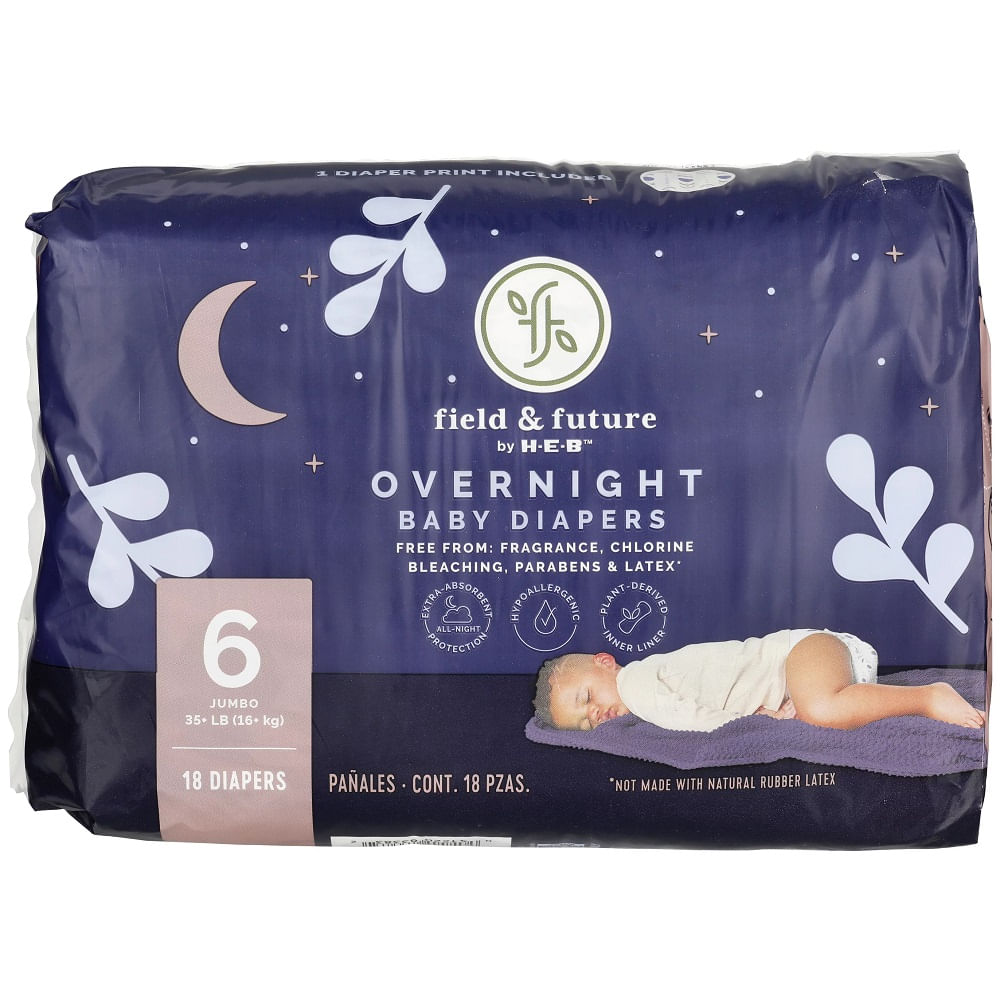 Pañales Overnight Talla 6 Field And Future 18 Pz