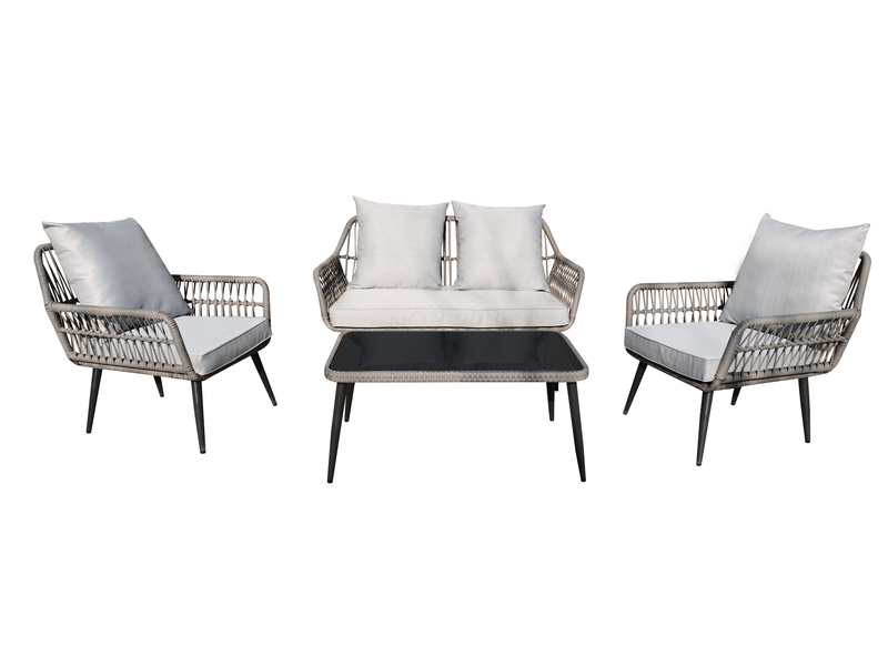 Outdoor Solutions Set De Jardín Gris 4 Pz