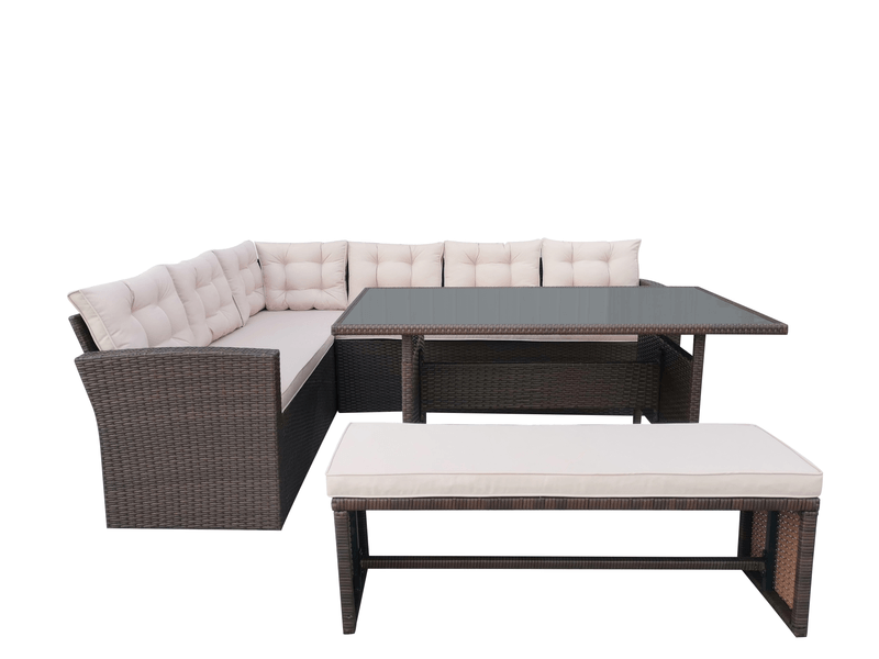 Outdoor Solutions Set De Patio Poliéster Kaki Con 4 Pz