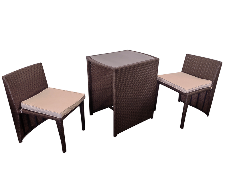 Outdoor Solutions Set De Patio Mimbre Con 3 Pz